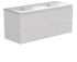 Meuble de salle de bains Evasion 4 tiroirs L120 x H83 x P46 cm panneaux de particules blanc - CONCILIO