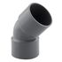 Coude PVC évacuation 45° femelle/femelle Ø32 - FITT
