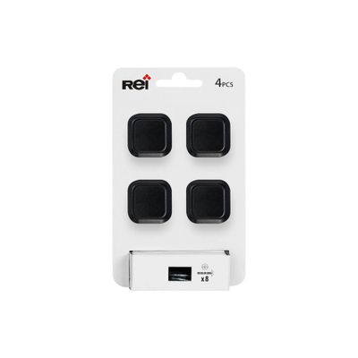 Bouton de meuble carré noir mat 30 x 30 mm par 4 REI