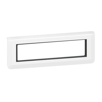 Plaque de finition 8 modules horizontale Blanc - Mosaic LEGRAND