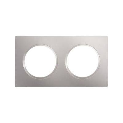 Plaque de finition 2 postes gris platine Casual Evo - DEBFLEX
