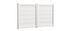 Portillon battant aluminium ENZO l.1,00 x H.1,75 m blanc  - PREFALU