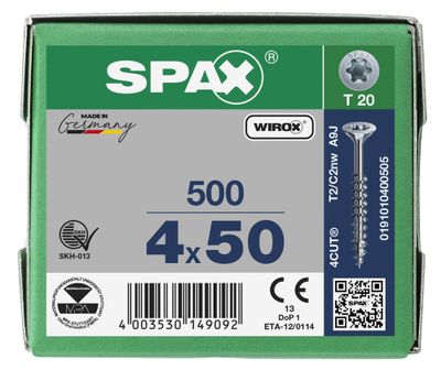 Vis tête fraisée T-star 4 x 50 mm par 500 SPAX