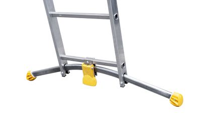 Echelle transformable 3 plans 3 x 8 échelons 4,90 / 5,80 m HobbyLot avec base rapportée aluminium - HAILO