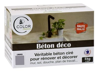 Pack béton déco Londres Gris clair 5kg COLOR FRANCE