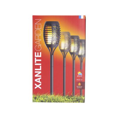 Bornes solaires à piquer LED détecteur crépusculaire IP44 20 lumens blanc chaud - XANLITE