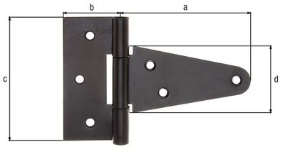 Penture anglaise 100 mm noir ALBERTS