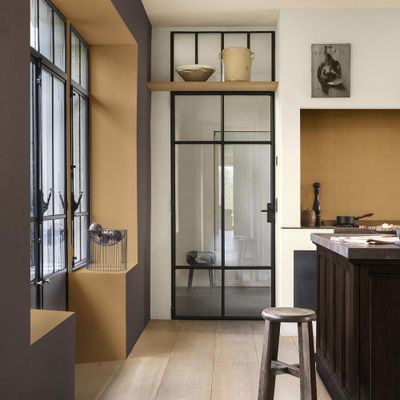 Peinture crème de couleur Bûche Satin 0.5 L - DULUX VALENTINE