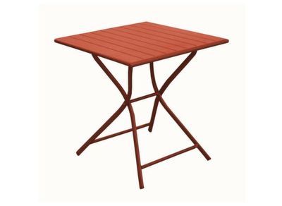 Table de jardin pliante GUERIDON aluminium terra 70 x 70 cm, Livraison à domicile incluse - PROLOISIRS