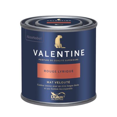 Peinture Valentine Mat Velouté Rouge Lyrique 125 mL - DULUX VALENTINE