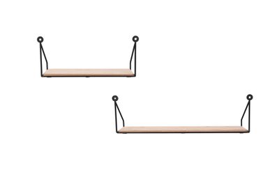 Set de 2 étagères DANA bois et métal - MIRRORS AND MORE