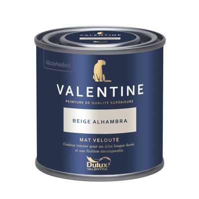 Peinture Valentine Mat Velouté Beige Alhambra 0,125 L - DULUX VALENTINE