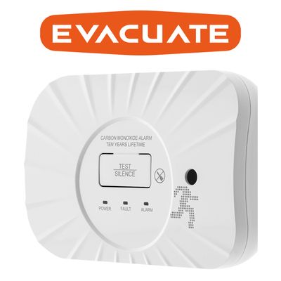 Détecteur de monoxyde de carbone NF Autonomie 3 ans Piles remplaçables - EVACUATE