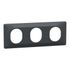 Plaque de finition 3 postes horizontale anthracite - Ovalis SCHNEIDER ELECTRIC