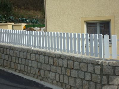 Planche pour clôture PVC blanc L 2,40 m - 100 x 30 mm - MOREY