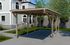 Carport simple -  606 Imprégné avec arc - 311 x 116 cm - toit PVC Livraison gratuite domicile WEKA