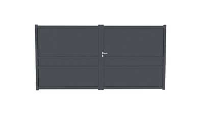 Portail battant Leopold gris 3,50 m x 1 m75
