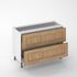 Façade pour meuble bas de cuisine Lounge chêne verni 35 x 120 cm OFITRES