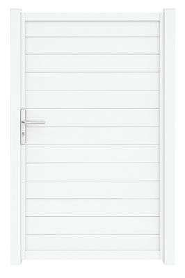 Portillon aluminium BREZINS l.1,00 x H.1,60 m blanc JARDIMAT