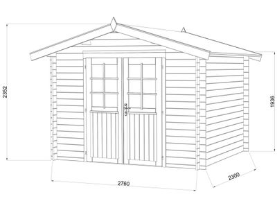 Abri de jardin bois autoclave Marron Valentine 6,1m2 Livraison à domicile incluse