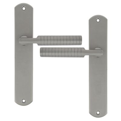 Poignées de porte sur plaques sans trou Jussieu L canon de fusil LINEA BERTOMANI