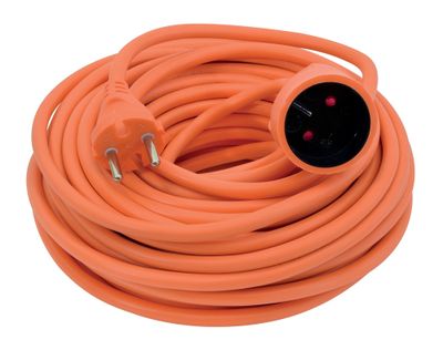 Rallonge électrique de jardin IP20 25m 3G1,5 orange GEFOM