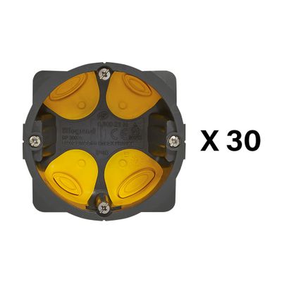 Boîtes d'encastrement étanche Ecobatibox 1 poste 67x40mm IP40 pour matériaux creux par 30 - LEGRAND