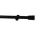 Kit tringle à rideaux en bois 2 m diam 28 mm Finition Noir mat - MOBOIS