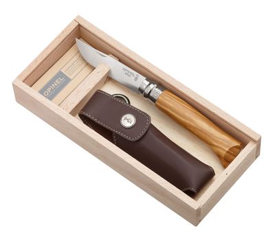 Coffret Opinel manche bois chene
