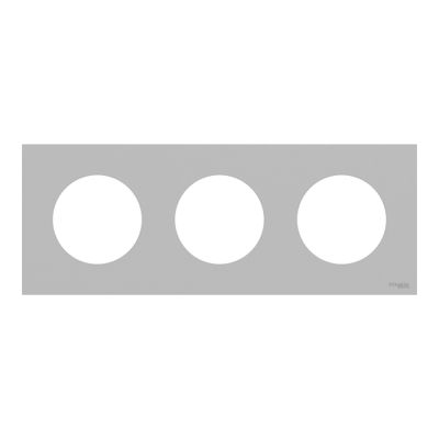 Plaque de finition 3 postes Odace 2025 gris galet - SCHNEIDER ELECTRIC