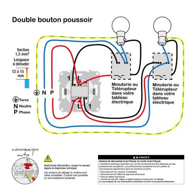 Double bouton poussoir aluminium - Odace 2011 SCHNEIDER ELECTRIC