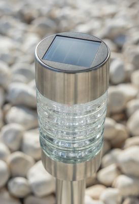 Bornes à piquer extérieur solaire LED détecteur crépusculaire Firefly inox IP44 lumière du jour par 5 - ARLUX