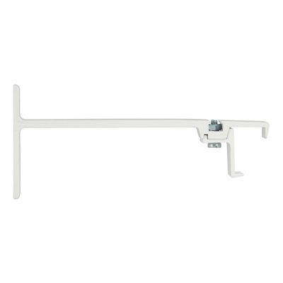 Support simple en métal pour rail 24 x 16 mm avancée 120 mm Finition Blanc par 2 - MOBOIS