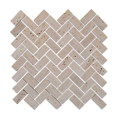 Mosaïque murale intérieur/extérieur chevron beige Cappadoce Classic 2,3x4,8 cm DISTRIMAT SUD