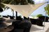 Voile ombrage triangulaire 5 x 5 x 5 m sable JARDILINE