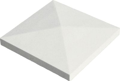 Chapeau de pilier pointe de diamant 40 x 40 x 4 cm blanc WESER