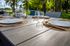 Table de jardin à rallonge ouverture automatique HORTENSE aluminium/céramique beige 200/260x100 cm