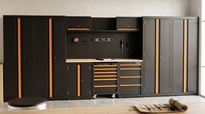 Ensemble d'atelier avec 4 armoires de rangement + servante - FISCHER DAREX