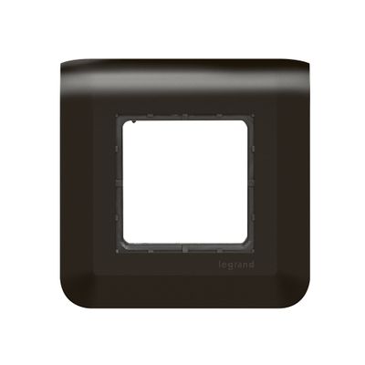 Plaque avec support à vis pour 2 modules finition noire mat Mosaic LEGRAND