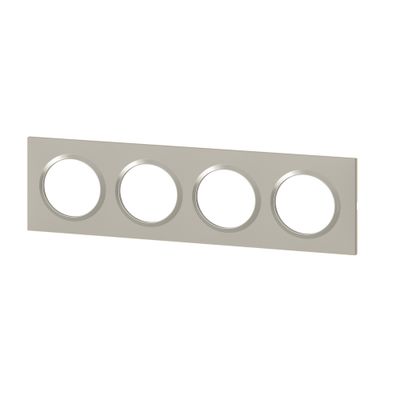Plaque de finition 4 postes carrée Plume - Dooxie LEGRAND