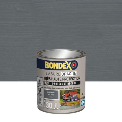 Lasure Opaque 8 ans ind 30 Gris granit RAL 7040 satin 1 L - BONDEX