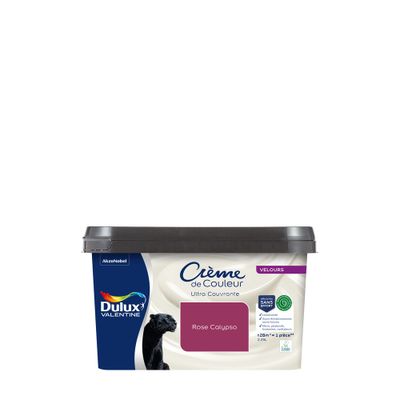 Peinture crème de couleur Rose Calypso velours 2,25L - DULUX VALENTINE