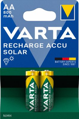 Piles rechargeables HR06 (AA) Accu solar par 2 - VARTA