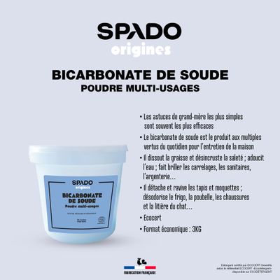 Bicarbonate de soude 3kg SPADO ORIGINES