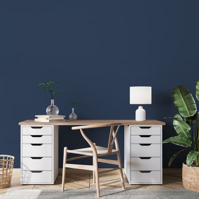 Peinture O'pur murs boiseries radiateurs Bleu Hao satin 2L RIPOLIN