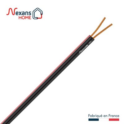 Câble enceinte hifi 2 x 0,75 mm² 10 m noir/rouge - NEXANS