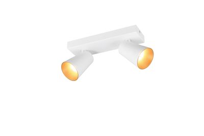 Réglette 2 spots GU10 Sharp blanc 2x10W - TRIO
