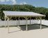 Carport monopente bois massif naturel 29.34 m² - HABRITA