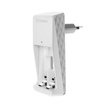 Mini chargeur de piles + 2 piles AA 2100 mAh VARTA