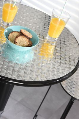 Adhésif décoratif industriel acier martelé brillant 1,5 x 0,675 m VENILIA